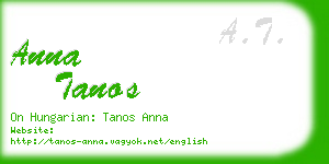 anna tanos business card